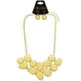 Mi Amore Necklace-Earring-Set Yellow/Gold-Tone