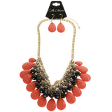 Mi Amore Necklace-Earring-Set Multicolor/Gold-Tone