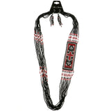 Mi Amore Necklace-Earring-Set Black/Red