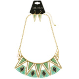 Mi Amore Necklace-Earring-Set Gold-Tone/Green