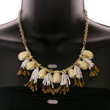 Mi Amore Necklace-Earring-Set Gold-Tone/White
