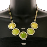 Mi Amore Necklace-Earring-Set Green/Yellow