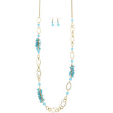 Mi Amore Multiple-Necklace-Set Blue/Gold-Tone