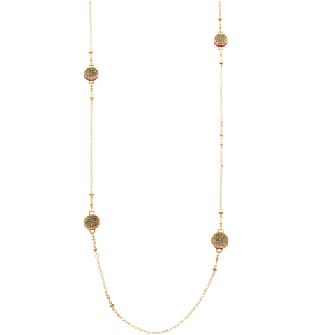 Mi Amore Necklace-Earring-Set Gold-Tone/Red