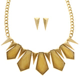 Mi Amore Necklace-Earring-Set Gold-Tone