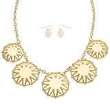 Mi Amore Necklace-Earring-Set Yellow/Purple