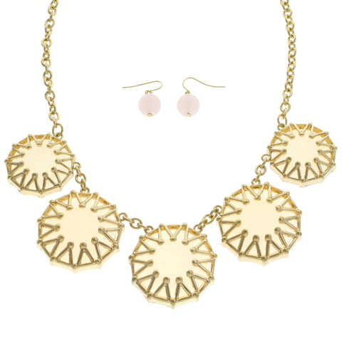 Mi Amore Necklace-Earring-Set Yellow/Purple