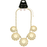 Mi Amore Necklace-Earring-Set Yellow/Purple