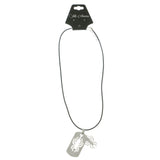 Mi Amore Spiders Adjustable Pendant-Necklace Black & Silver-Tone