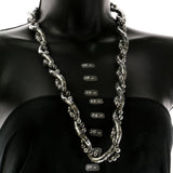 Mi Amore Statement-Necklace Silver-Tone