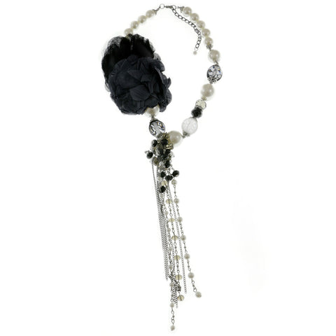 Mi Amore Flower Adjustable Statement-Necklace Multicolor & Silver-Tone