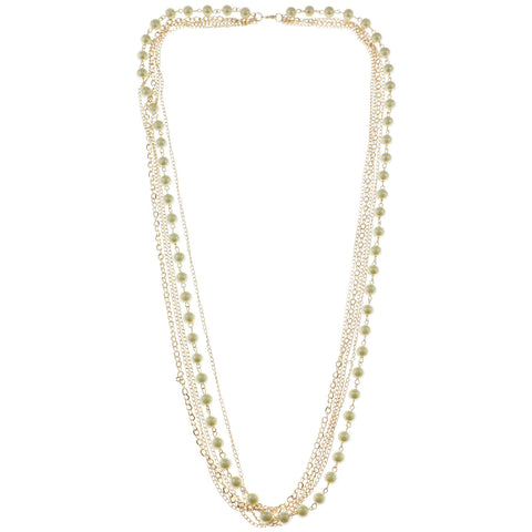 Mi Amore Statement-Necklace White/Gold-Tone