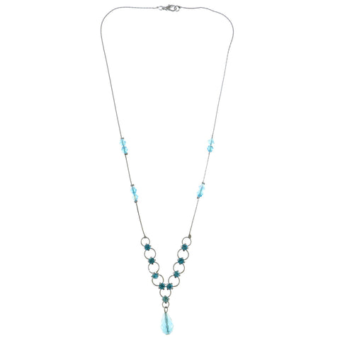 Mi Amore Statement-Necklace Silver-Tone/Blue