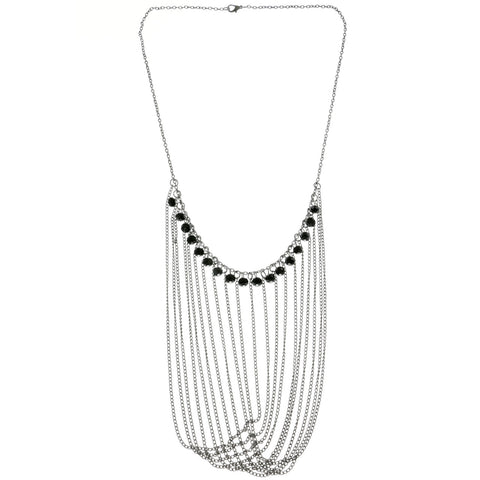 Mi Amore Statement-Necklace Silver-Tone/Black