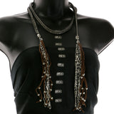 Mi Amore Statement-Necklace Silver-Tone/Brown