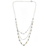 Mi Amore Statement-Necklace Silver-Tone/Brown