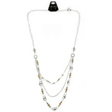 Mi Amore Statement-Necklace Silver-Tone/Brown