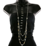 Mi Amore Statement-Necklace Silver-Tone/Brown