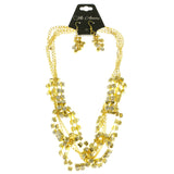 Mi Amore Adjustable Necklace-Earring-Set Gold-Tone