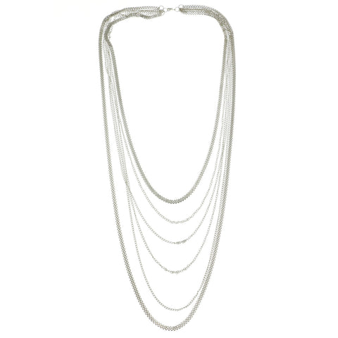 Mi Amore Statement-Necklace Silver-Tone