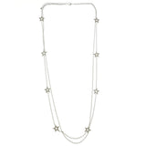 Mi Amore Stars Adjustable Statement-Necklace Silver-Tone
