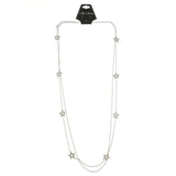 Mi Amore Stars Adjustable Statement-Necklace Silver-Tone