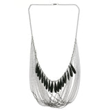 Mi Amore Statement-Necklace Silver-Tone/Black