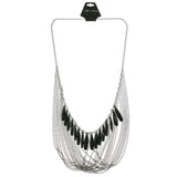 Mi Amore Statement-Necklace Silver-Tone/Black