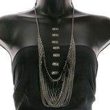Mi Amore Statement-Necklace Silver-Tone/Black