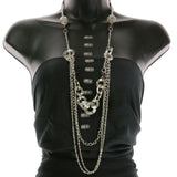 Mi Amore Necklace-Earring-Set Silver-Tone/Pink