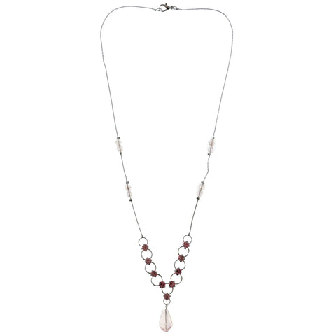 Mi Amore Statement-Necklace Silver-Tone/Pink