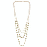 Mi Amore Statement-Necklace Gold-Tone/White