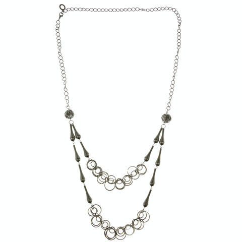 Mi Amore Adjustable Statement-Necklace Silver-Tone