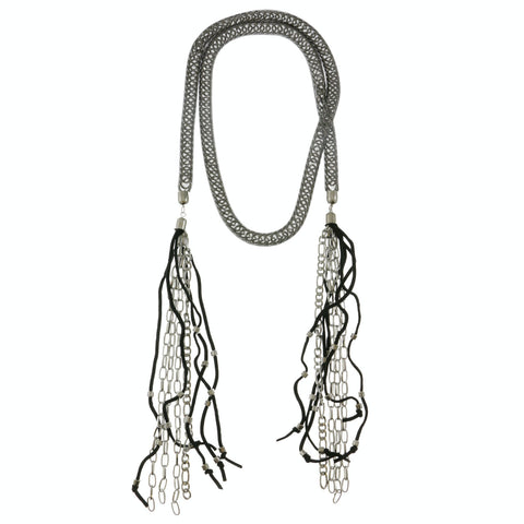 Mi Amore Statement-Necklace Silver-Tone/Black