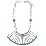 Mi Amore Adjustable Statement-Necklace Silver-Tone/Blue