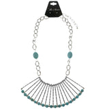 Mi Amore Adjustable Statement-Necklace Silver-Tone/Blue