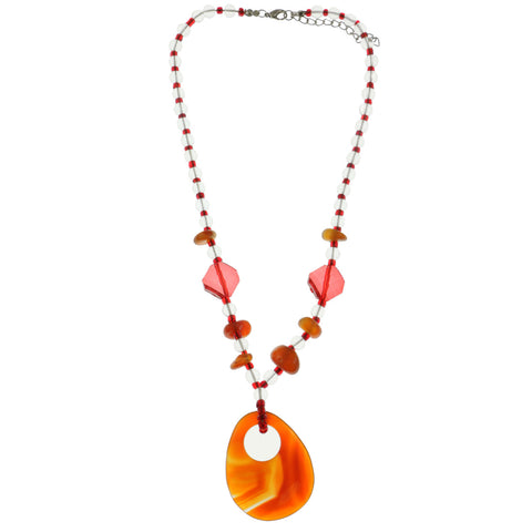 Mi Amore Adjustable Beaded-Necklace Multicolor/Silver-Tone