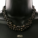 Mi Amore Adjustable Necklace-Earring-Set Purple/Silver-Tone