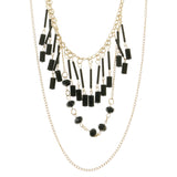 Mi Amore Adjustable Statement-Necklace Gold-Tone/Black