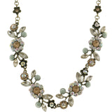 Mi Amore Flowers Adjustable Statement-Necklace Multicolor & Gold-Tone