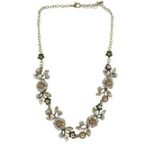 Mi Amore Flowers Adjustable Statement-Necklace Multicolor & Gold-Tone