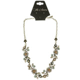 Mi Amore Flowers Adjustable Statement-Necklace Multicolor & Gold-Tone