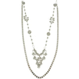 Mi Amore Adjustable Statement-Necklace Silver-Tone
