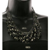 Mi Amore Adjustable Layered-Necklace Silver-Tone/Black