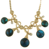 Mi Amore Adjustable Statement-Necklace Gold-Tone/Blue
