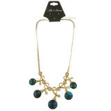 Mi Amore Adjustable Statement-Necklace Gold-Tone/Blue