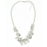 Mi Amore Adjustable Beaded-Necklace White/Silver-Tone