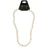 Mi Amore Beaded-Necklace White/Silver-Tone