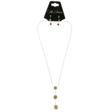 Mi Amore Necklace-Earring-Set Silver-Tone/Yellow