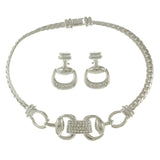 Mi Amore Necklace-Earring-Set Silver-Tone